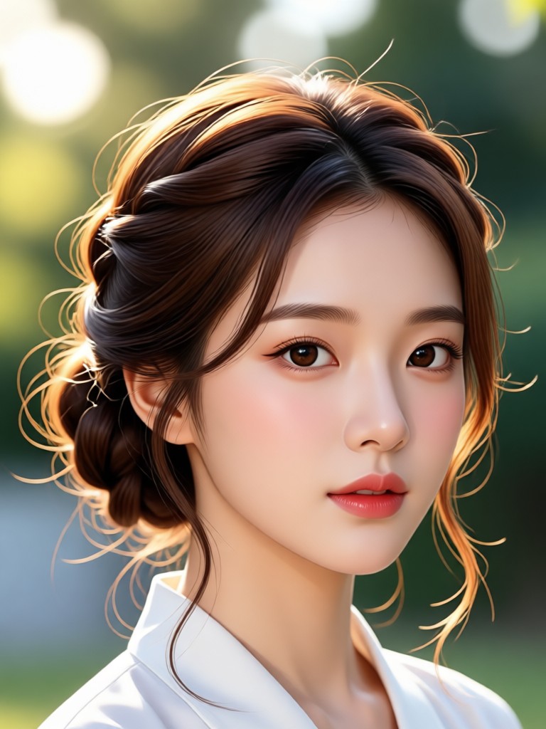 K-pop idol inspired short hair AI filter