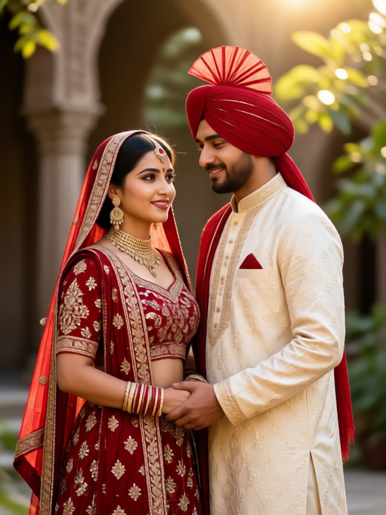 AI generated Pakistani wedding photo with mandap