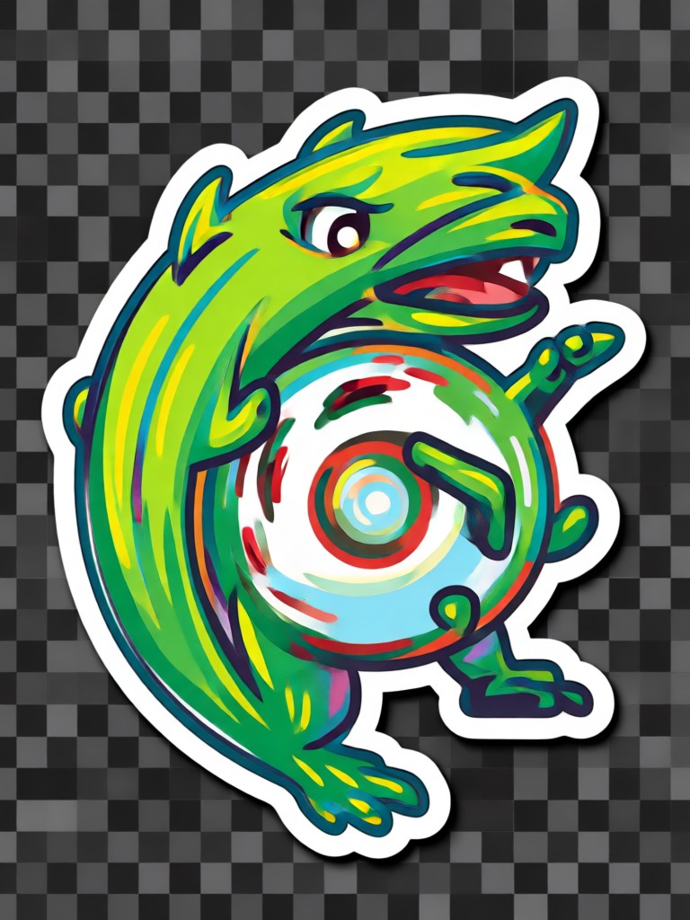 Fantasy creature AI sticker