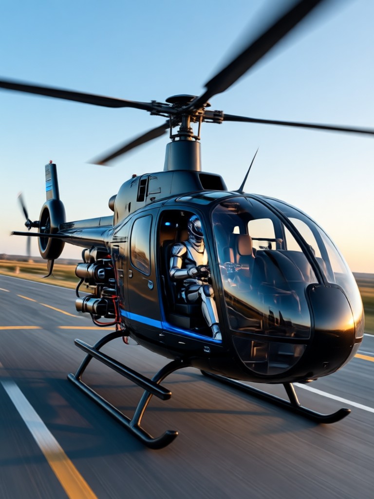 Mobile app interface for AI helicopter generation