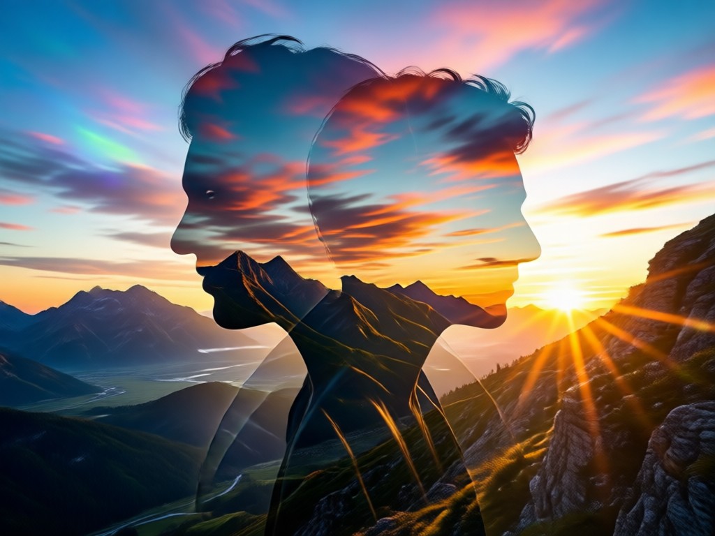 Verschiedene Stile für Double-Exposure-Paarfotos