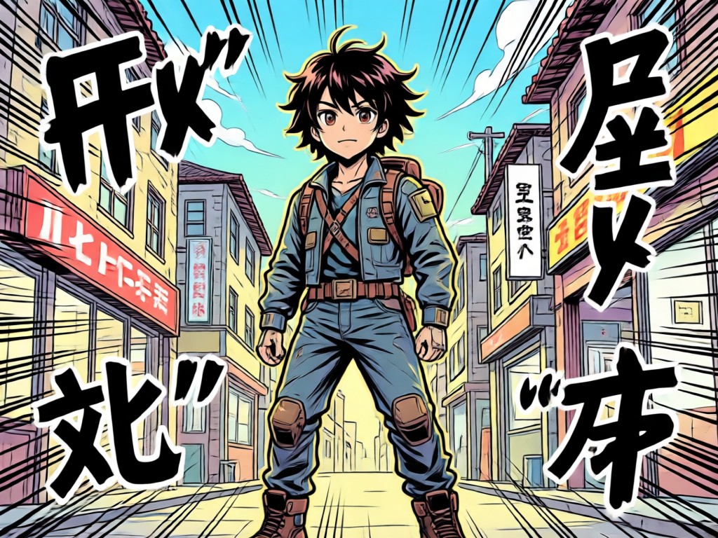 Nahaufnahme, die detaillierte Strichkunst und Schattierung im AI-Manga-Filter zeigt