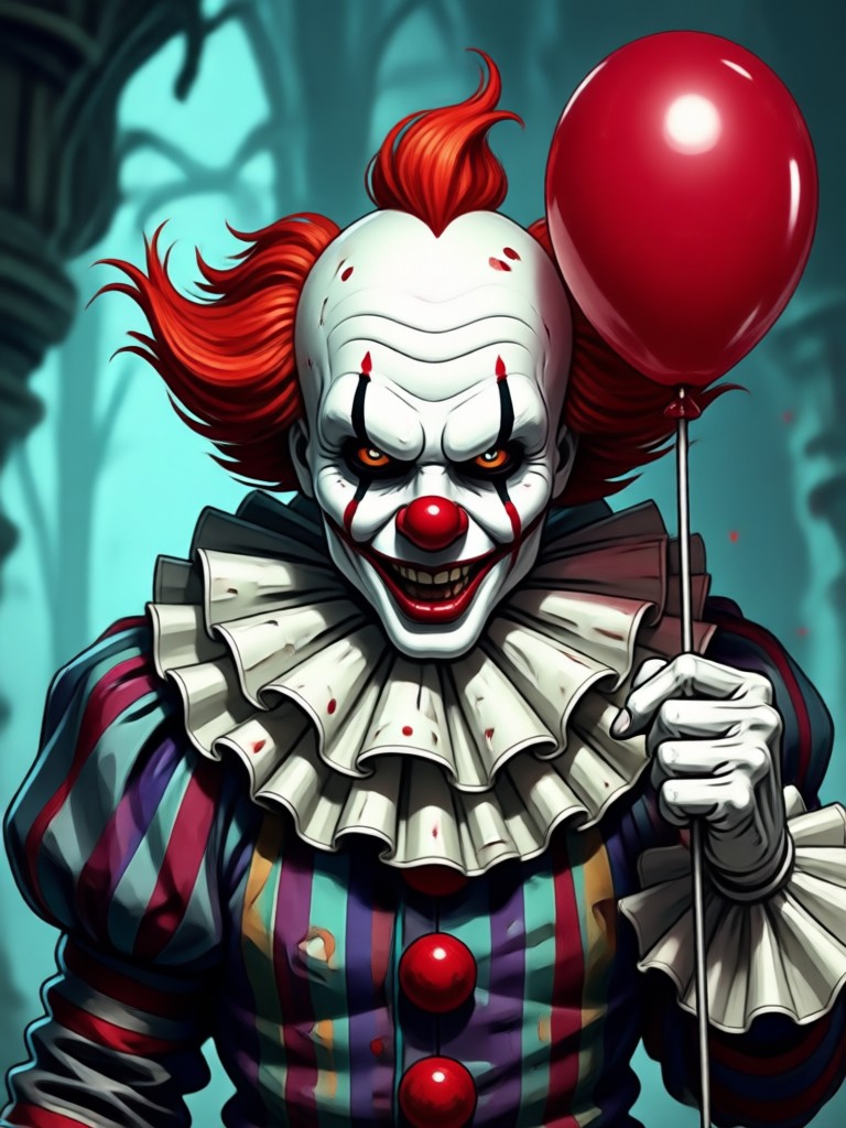 Woman transformed into a female version of Pennywise with AI