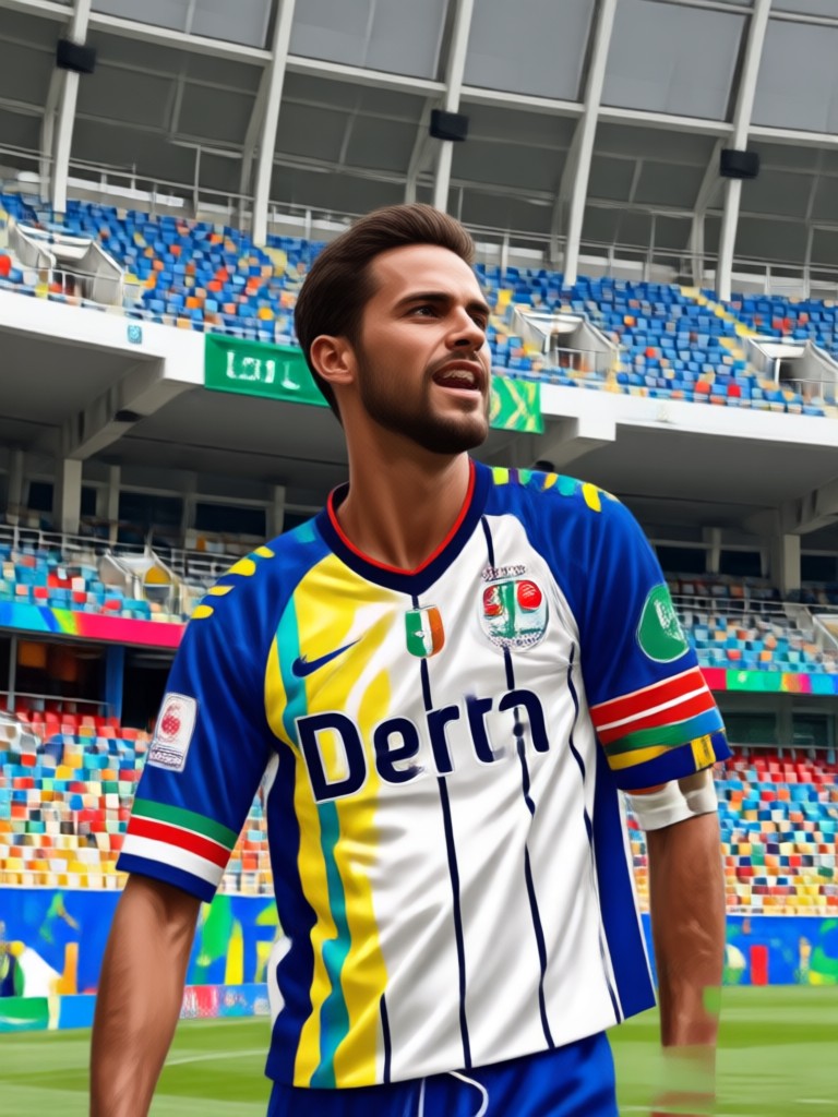Pessoa com a camisa clássica da Argentina comemorando