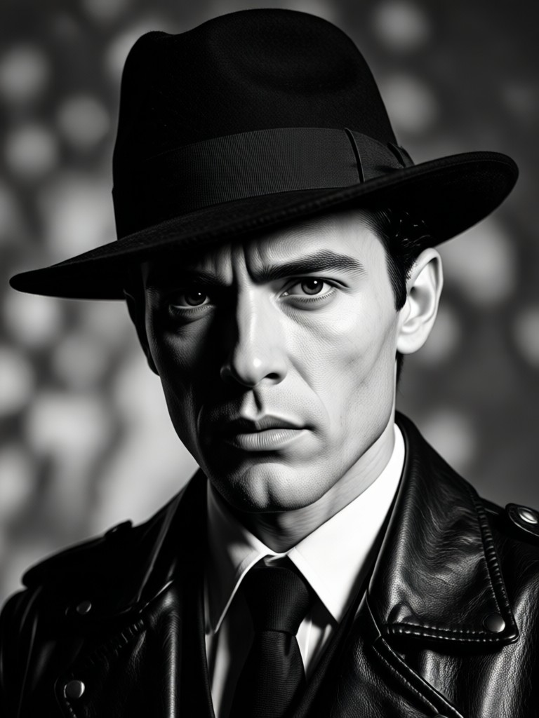 Porträt im Film-Noir-Stil der 1940er Jahre