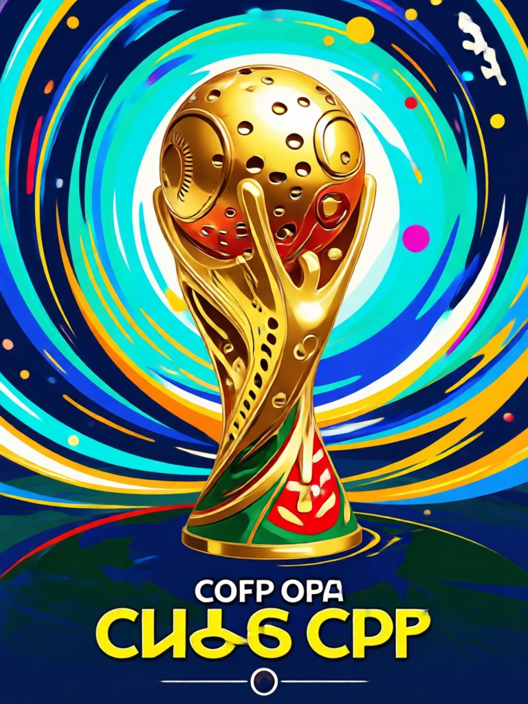 Vintage style World Cup poster with classic typography
