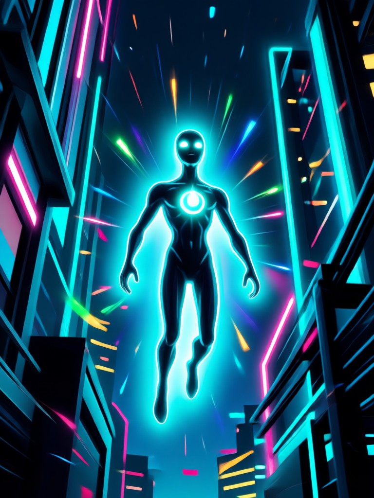 Realistic tractor beam effect on person
