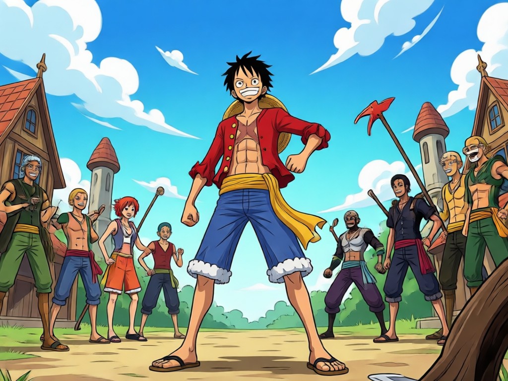 KI-generierte One Piece Crew