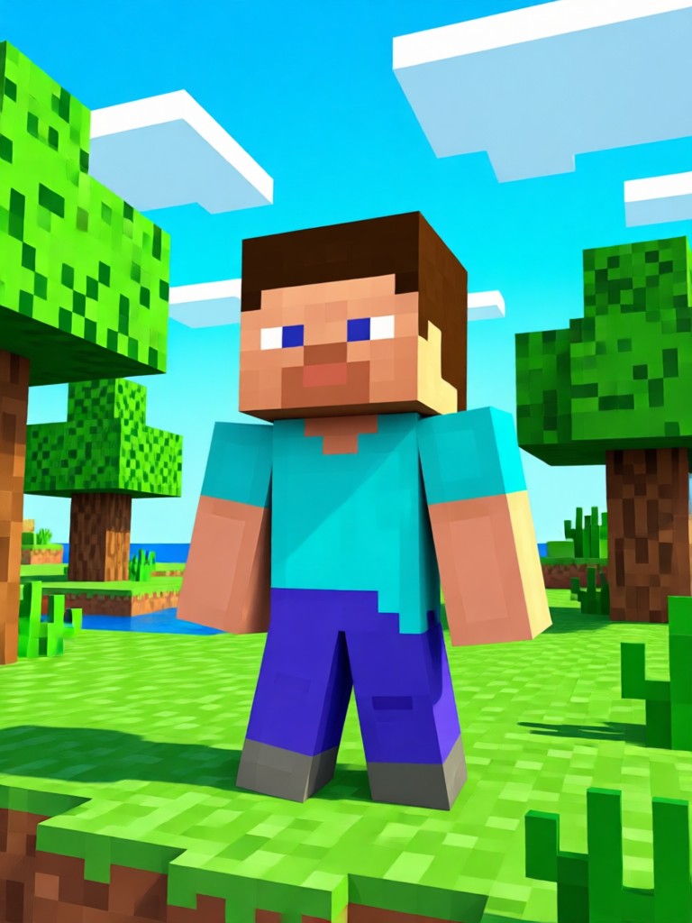 Minecraft AI filter applied to a pet photo
