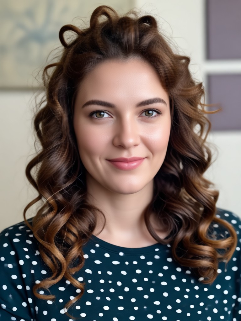 AI hairstyle simulation from updo to down