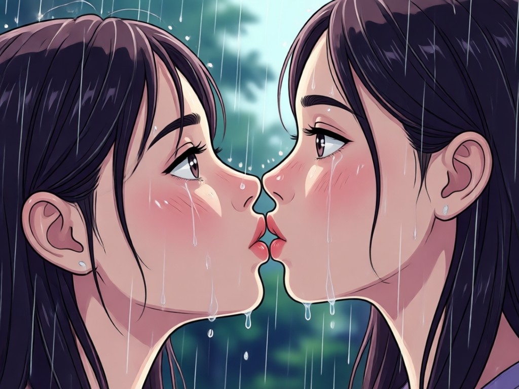 AI enhanced emotional kiss animation