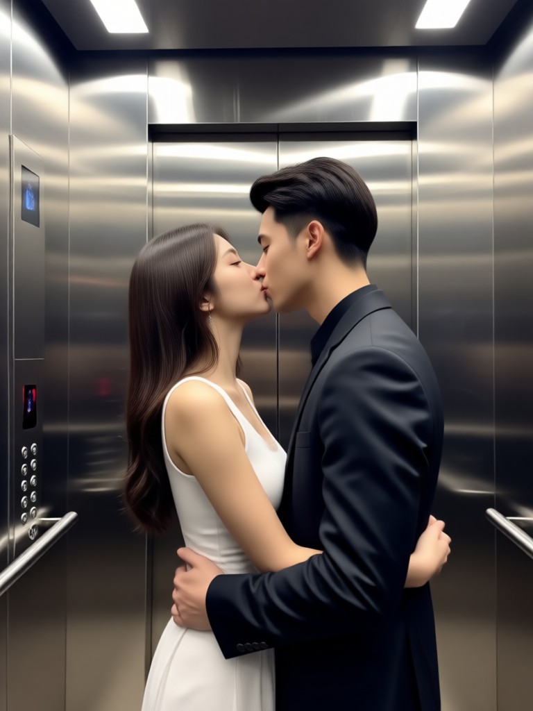 Romantic elevator proposal video
