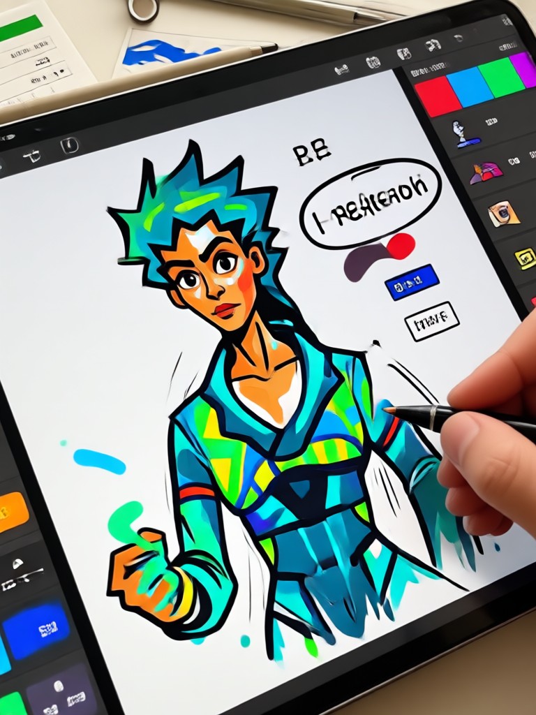 Character design AI art in a cartoon illustration style