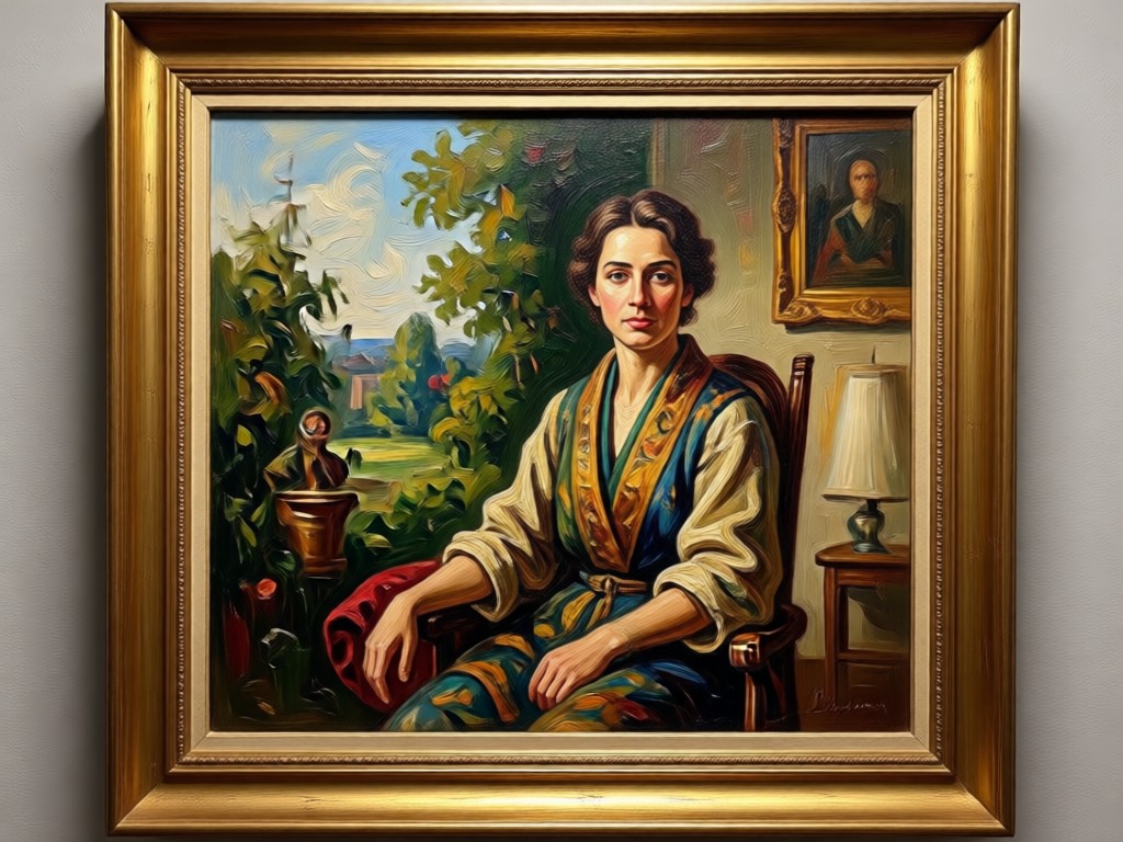Un usuario creando fácilmente una pintura al óleo a partir de una foto en su teléfono móvil