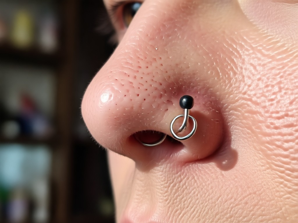 Posicionamento de piercing no nariz por IA em diferentes formatos de nariz