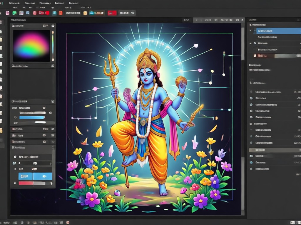 Gallery of different Krishna art styles