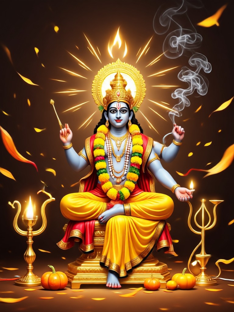 AI के साथ बनाई गई 3D रेंडर शैली नाग देवता छवि
