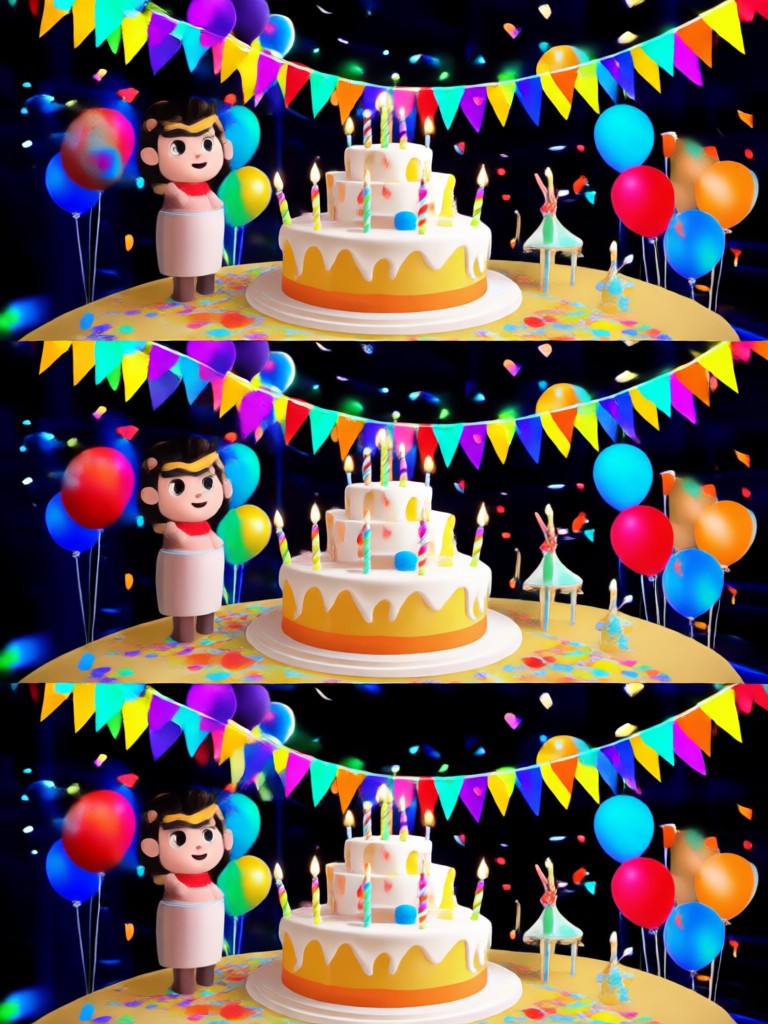 AI Birthday Party Video Effect transformation example
