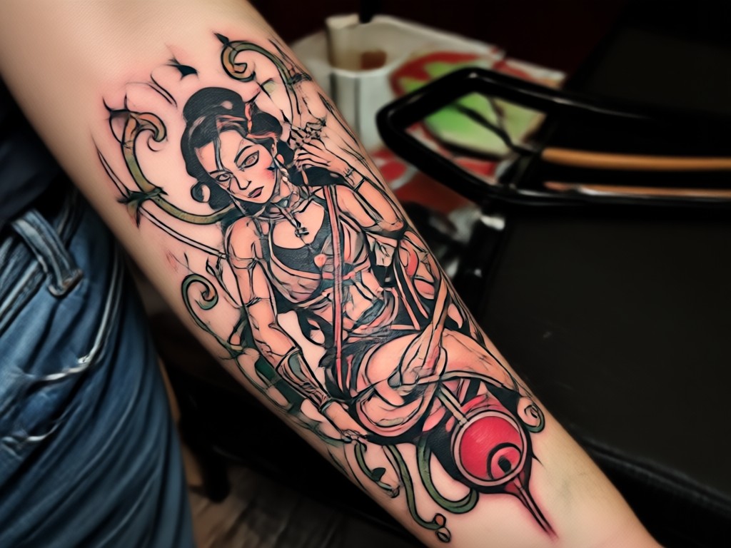 Realistic tattoo preview on skin