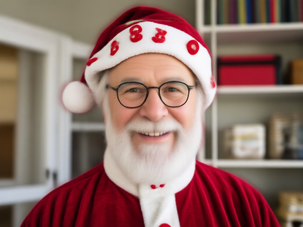 Santa Claus Face Filter mit einem Fingertipp generieren