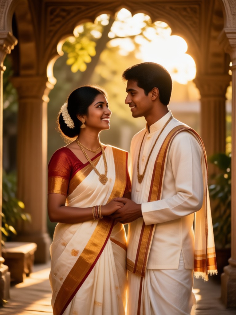 Generasi AI desain perhiasan Tamil tradisional