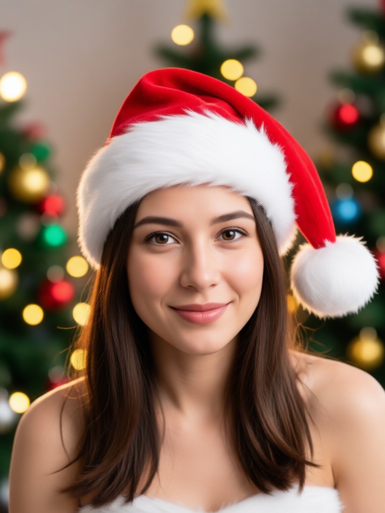 Gradient background with Santa hat effect