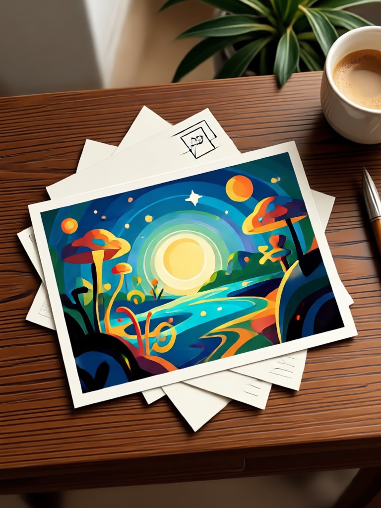 AI generated postcard example