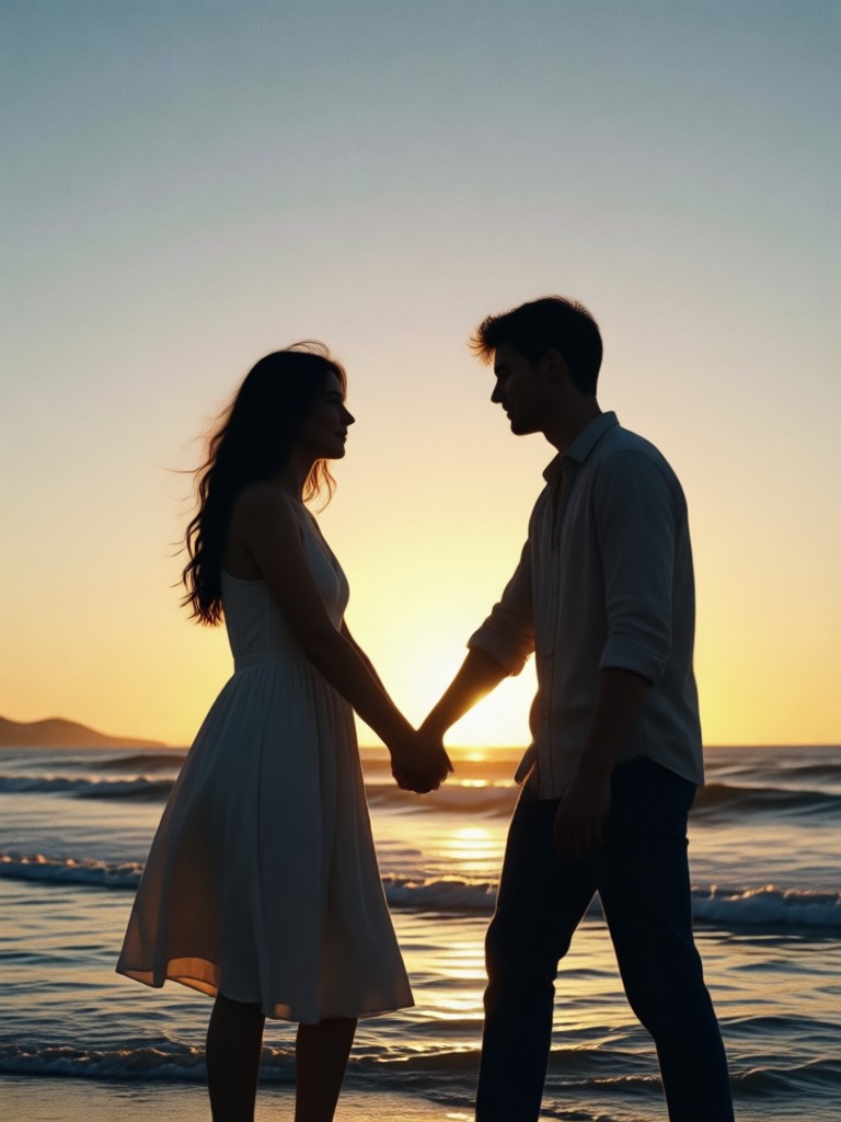 Minimalist couple silhouette video