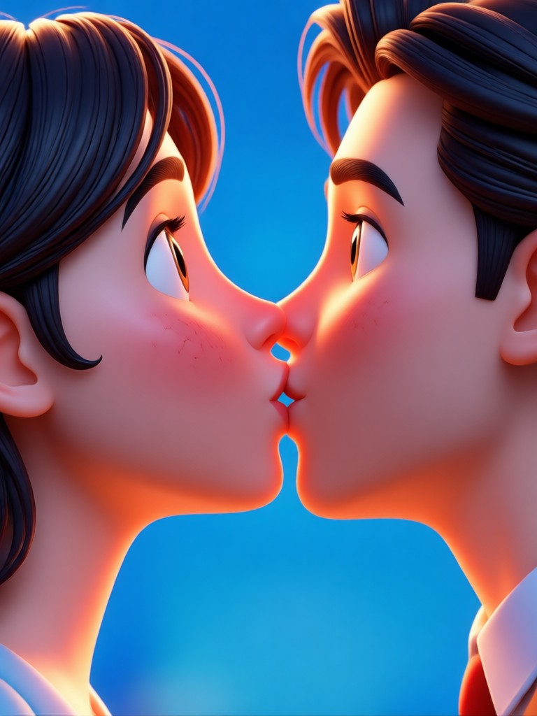 수중 3D 키스 애니메이션