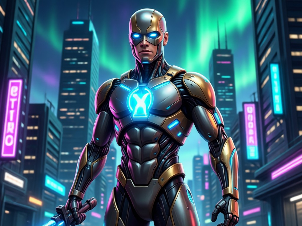Cinematic background generation for an AI action hero