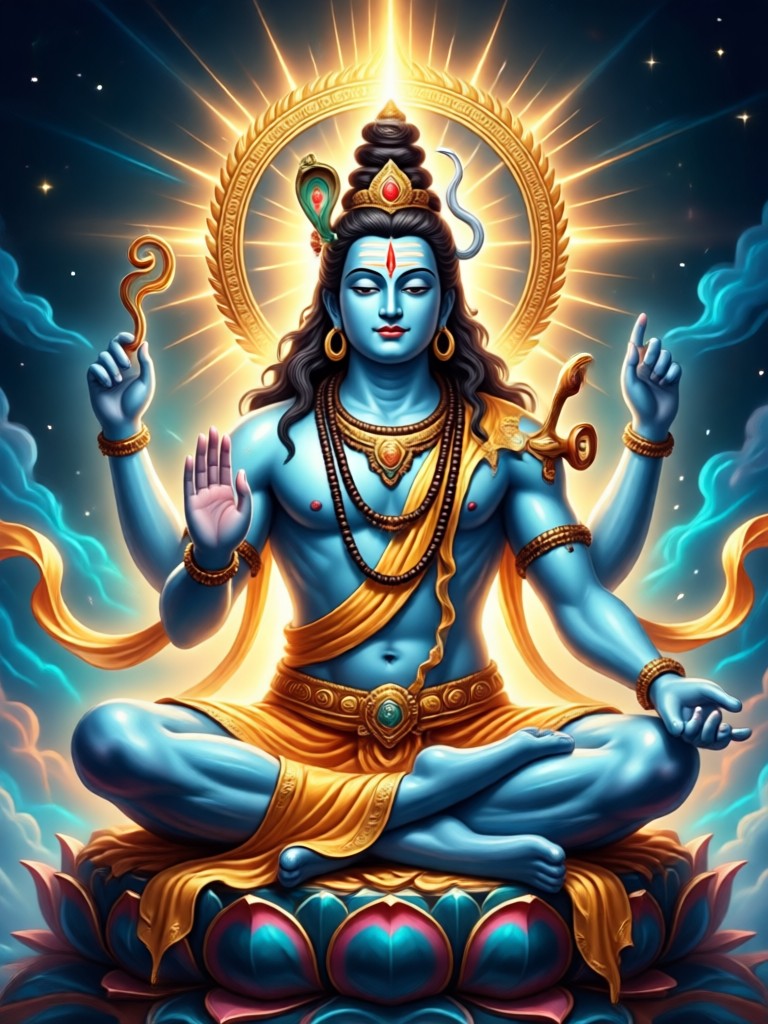 3D clay sculpture AI Shiva