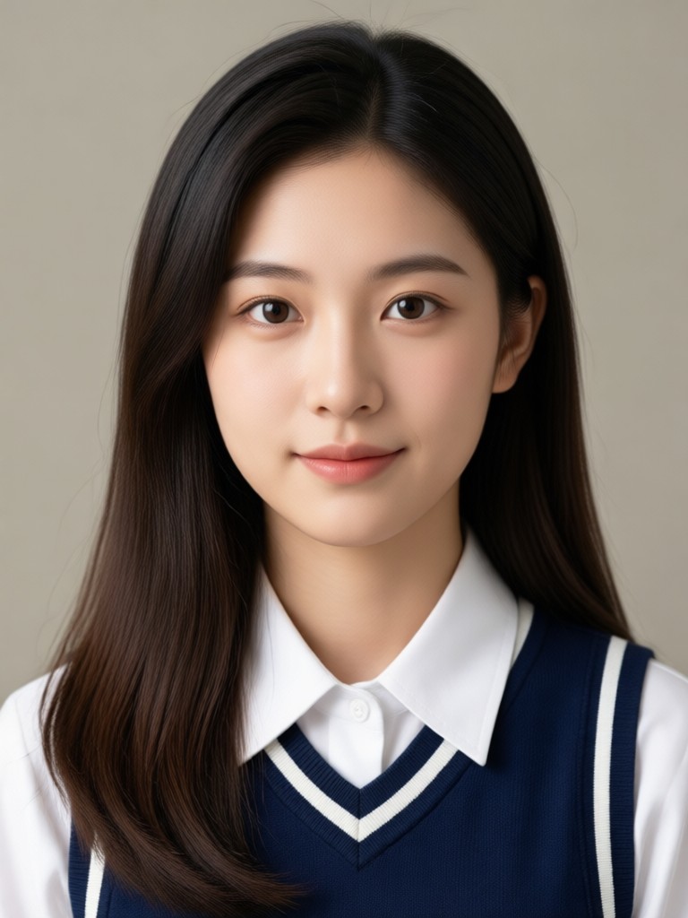 AI generated black and white yearbook headshot