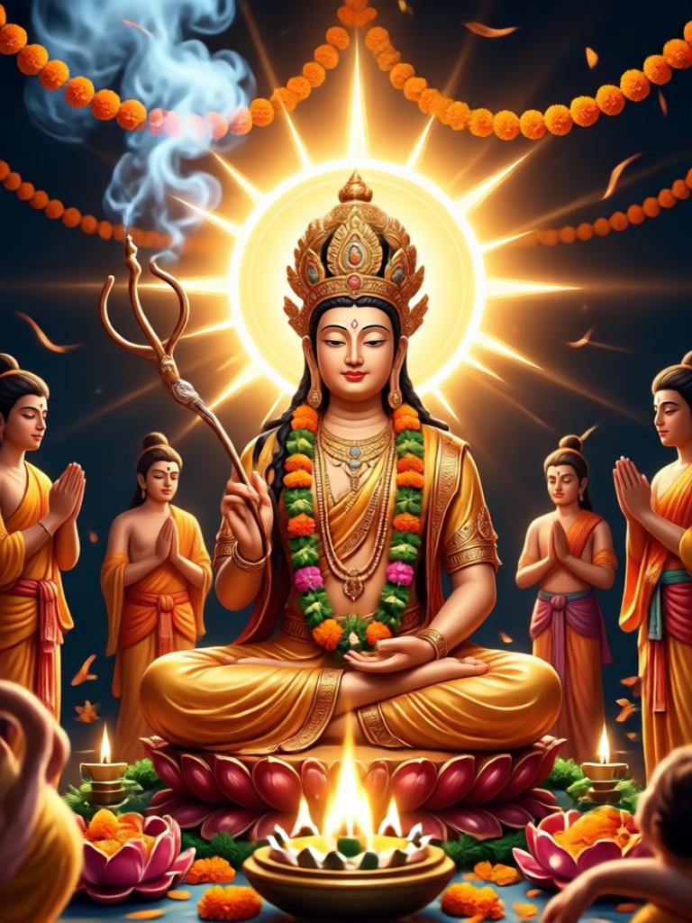 Nag pooja photo generator output with milk offering scene