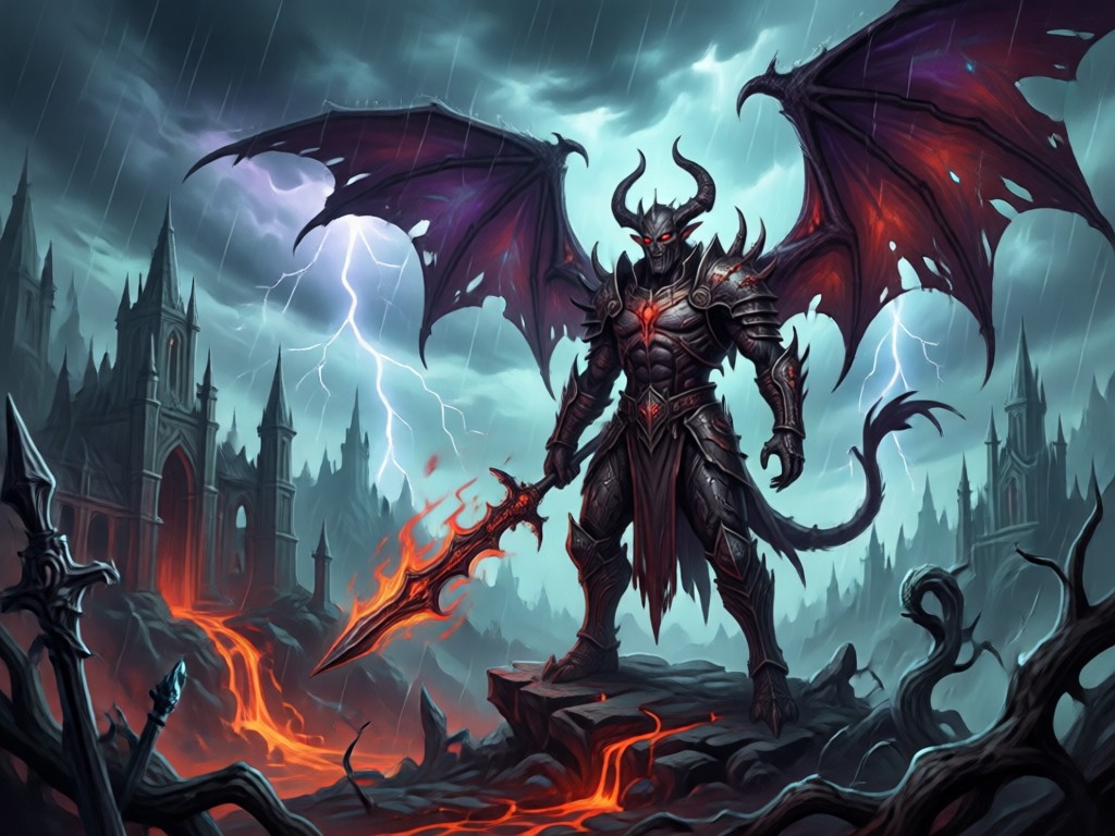 AI transforming text prompt into dark fantasy creature art