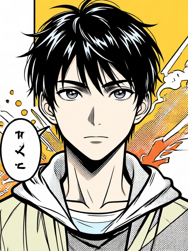 Romantic manga couple scene AI generation