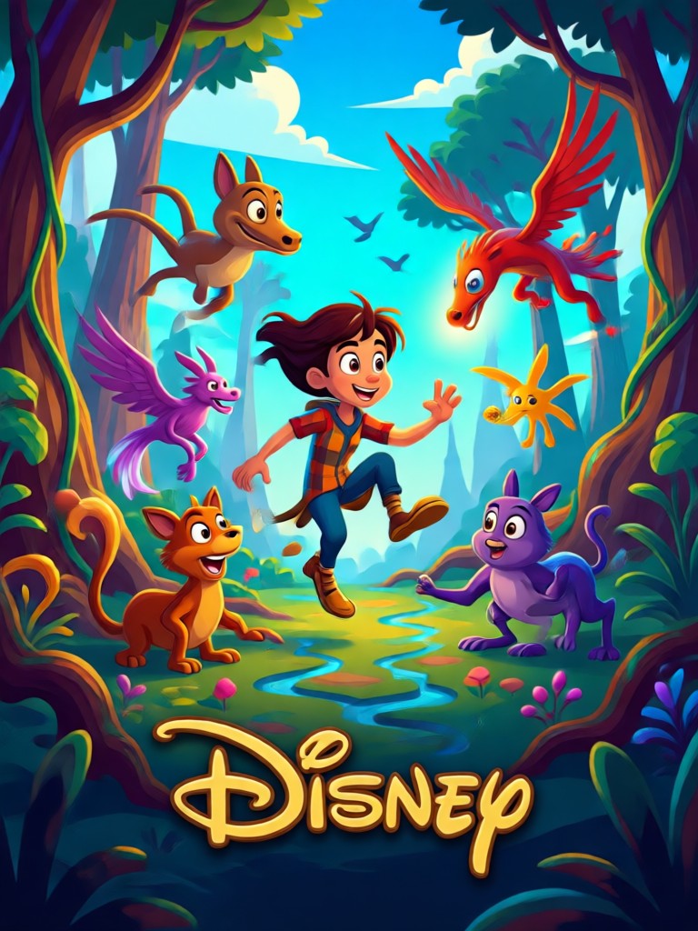 FrameLux app creating a Disney AI poster on a phone