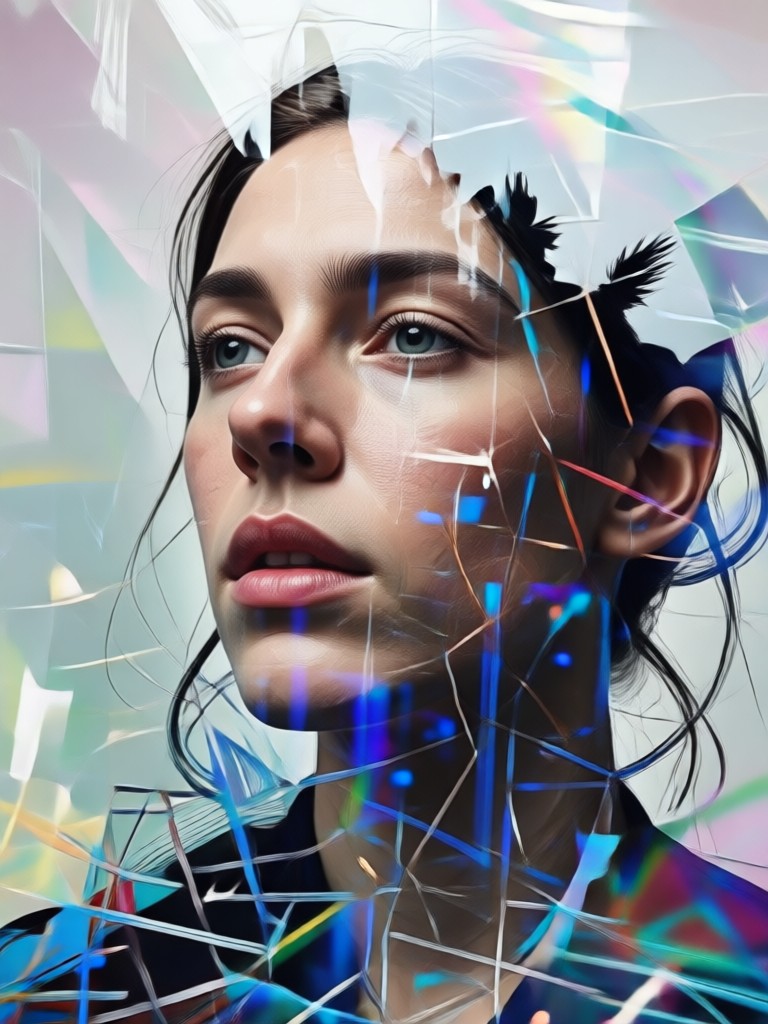 dreamy double exposure portrait art example
