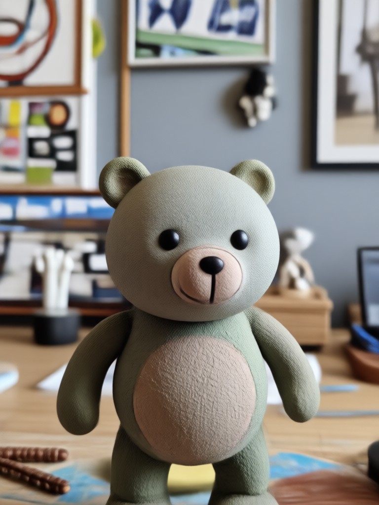 Claymation style 3D figure