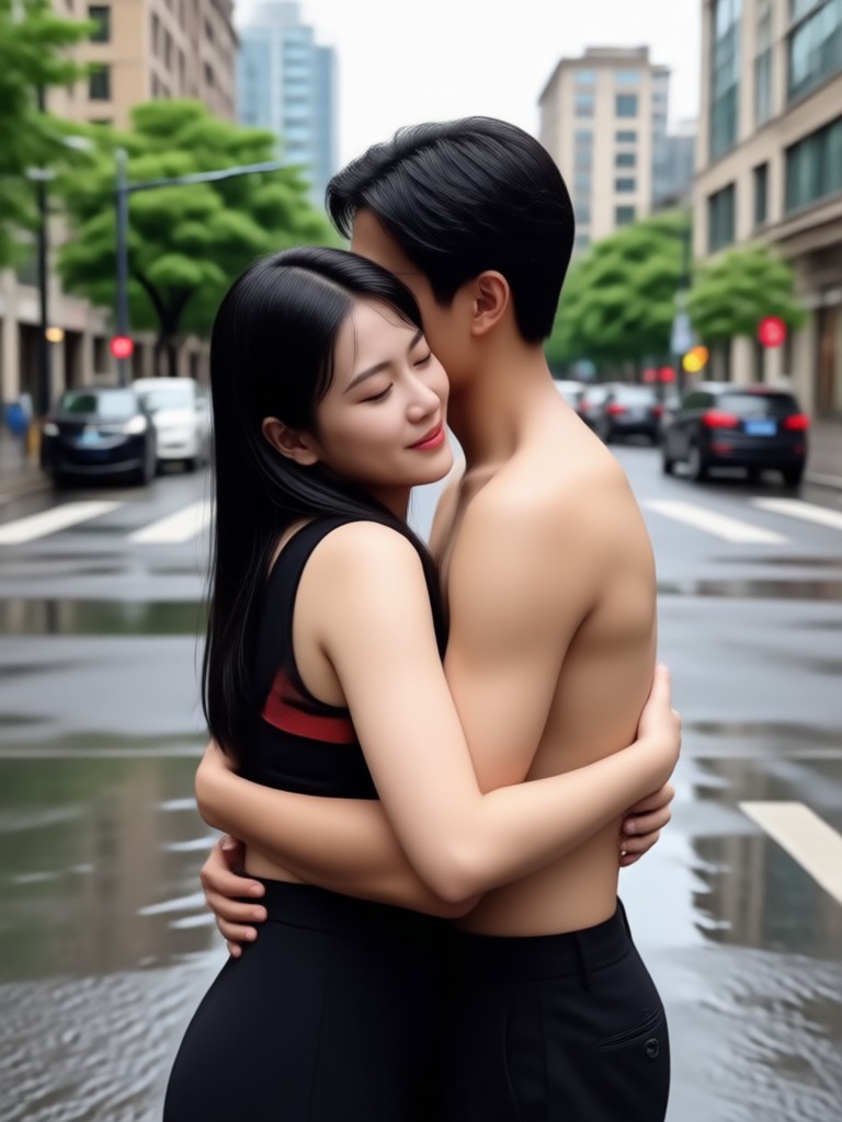 3D clay animation style monsoon romance video