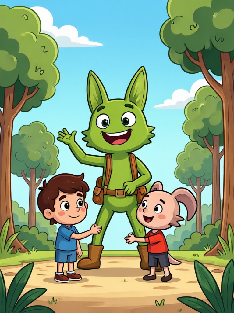 Mobile app interface of the AI cartoon generator