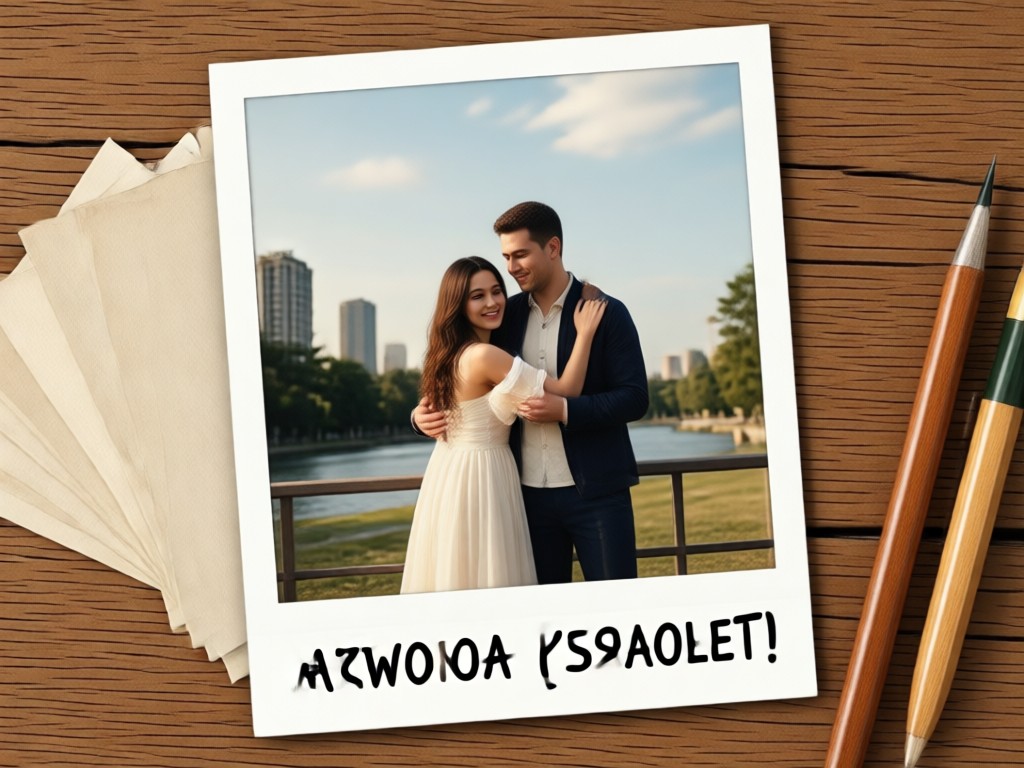 Comparison of regular photo vs ai scrapbook polaroid