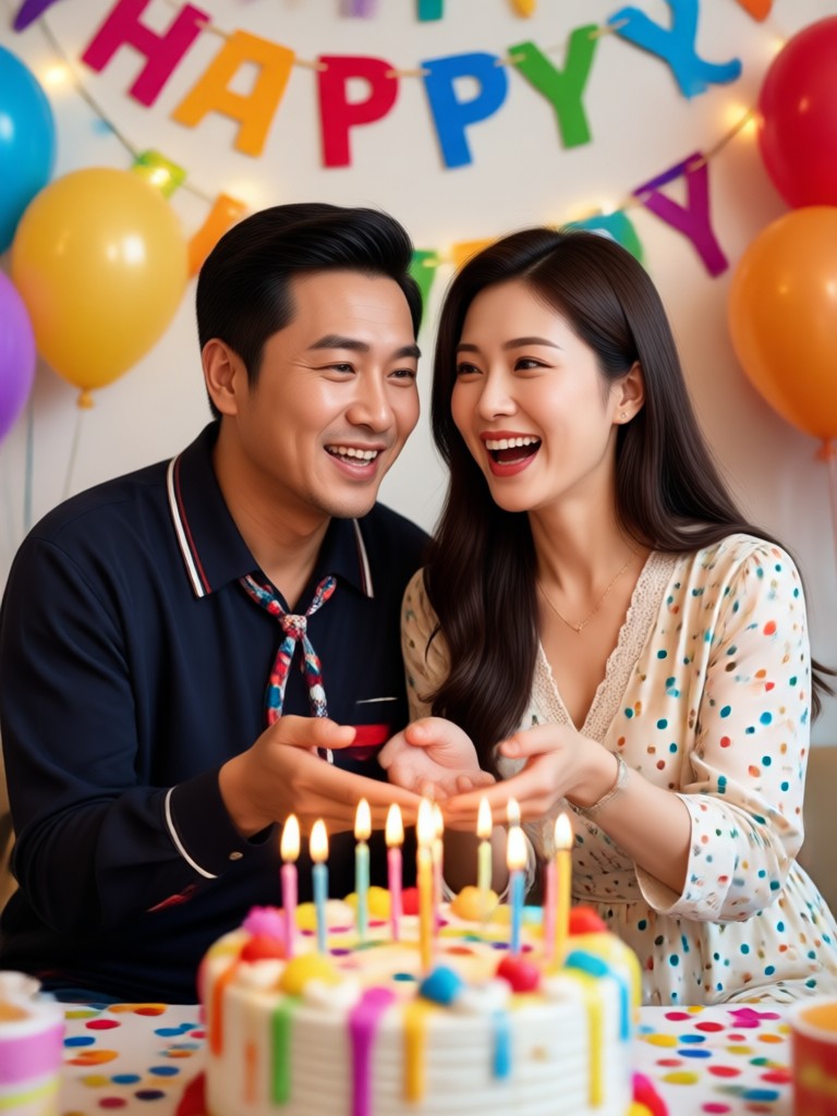 별이 총총한 밤 테마 생일 애니메이션