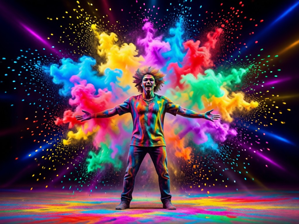 Simple one click Holi photo generation process