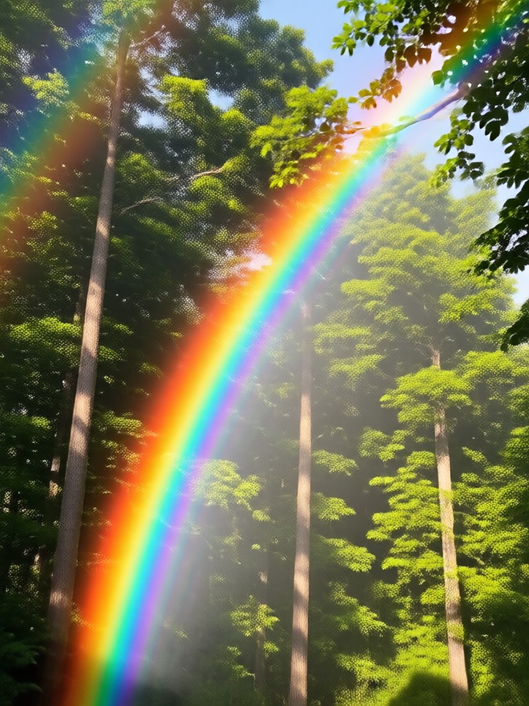 Cartoon rainbow with pet photo
