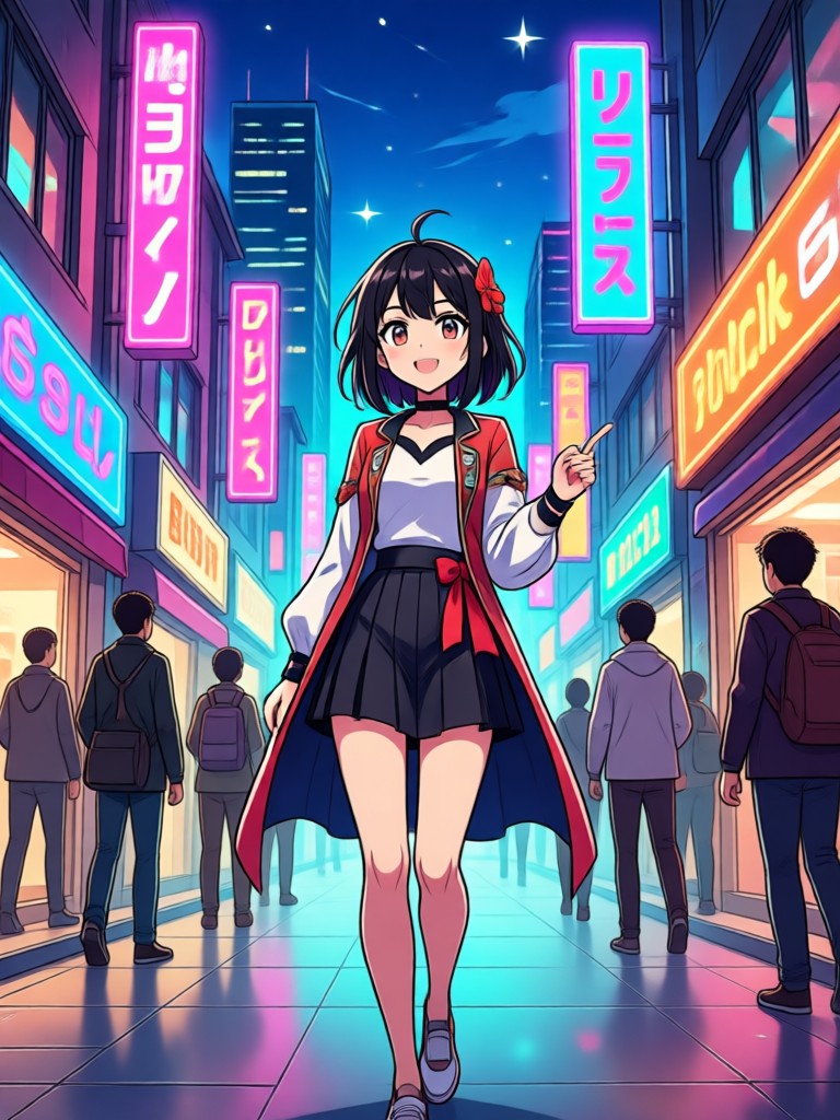 Transformación de foto grupal con filtro anime