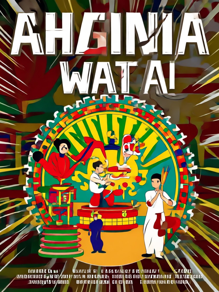 Modern graphic design Buwan ng Wika AI poster