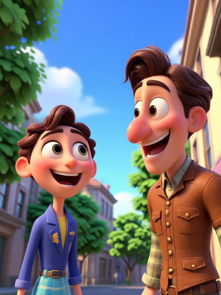 Героический персонаж Pixar от ИИ в динамичной позе