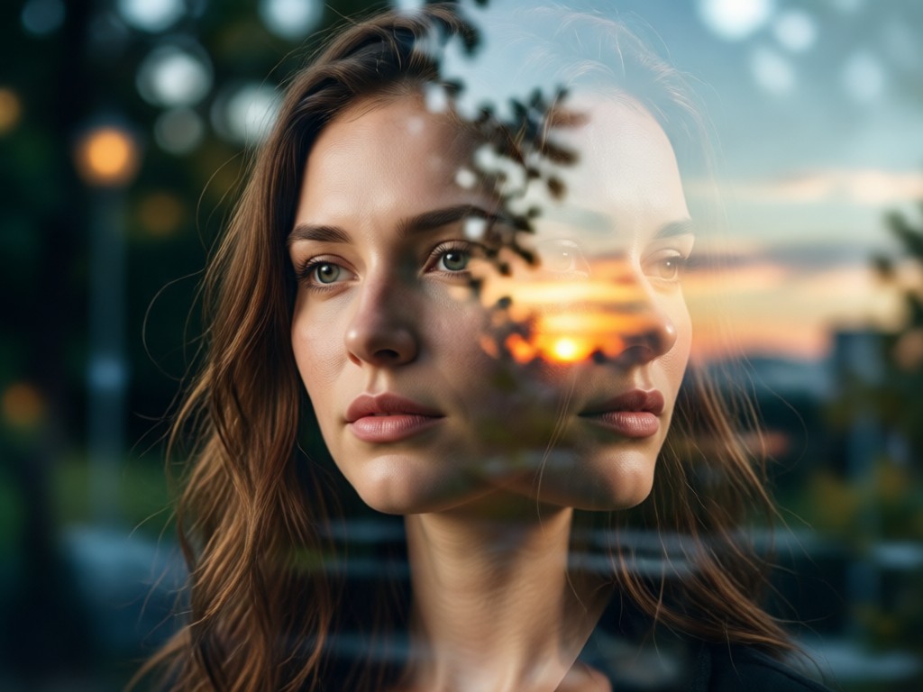 Uploading two images for double exposure effect