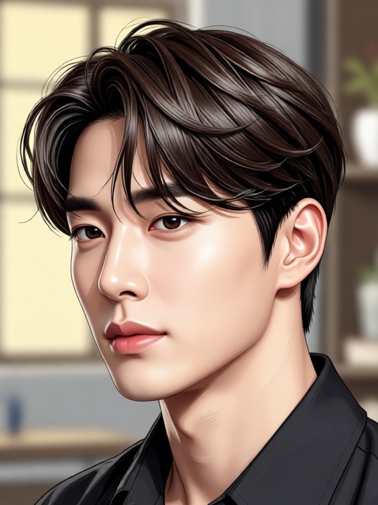 Korean Messy Waves hairstyle