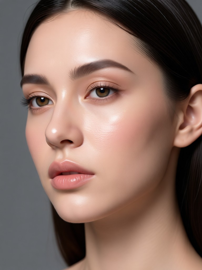 KI-Porträt einer Frau mit ätherischem Fantasy-Make-up